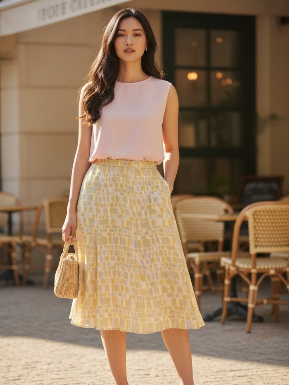Talbots Silk A-Line Skirt